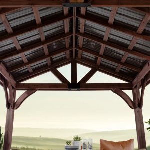 Arlington 12′ X 12′ Solid Wood Patio Gazebo - Image 6