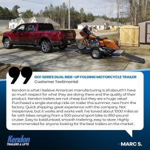 Go! Series Dual Rail Ride-Up Folding Motorcycle Trailer - Image 11