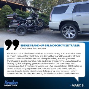 Single Ride-Up SRL Stand-Up™ Motorcycle Trailer - Image 6