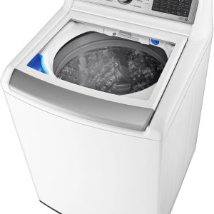LG – 5.5 Cu. Ft. Smart Top Load Washer with TurboWash3D – White - Image 4