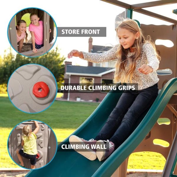 Deluxe  Metal Swing Set with 2 Swing(S) , 1 Slide(S) - Image 9