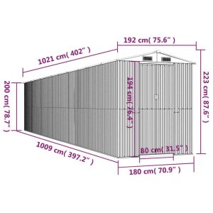 6 ft. W x 33 ft. D Metal Garage Shed - Image 9