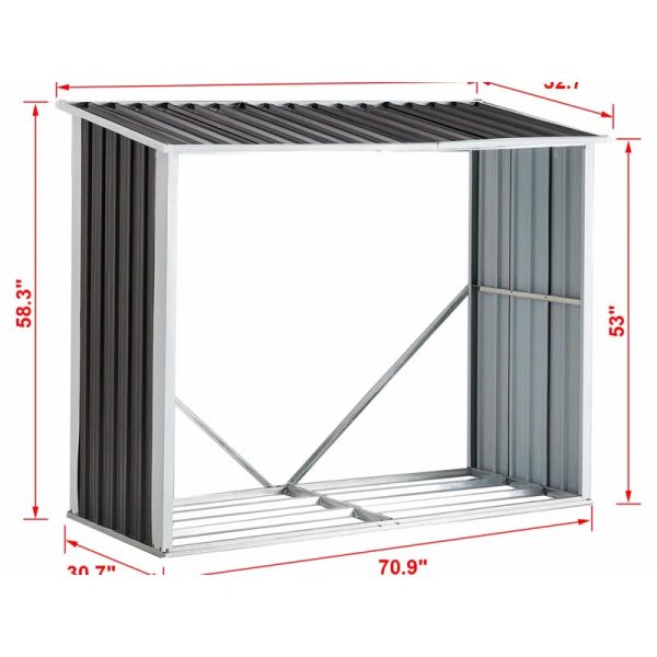 6 ft. W x 3 ft. D Metal Vertical Storage Shed - Image 2