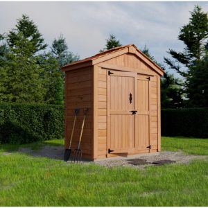 6 ft. W x 3 ft. D Solid Wood Storage Shed
