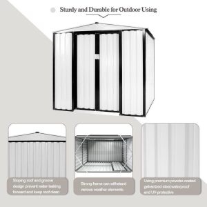 D Galvanized Steel Storage Shed 6 ft. W x 4 ft - Image 8