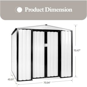 D Galvanized Steel Storage Shed 6 ft. W x 4 ft - Image 10