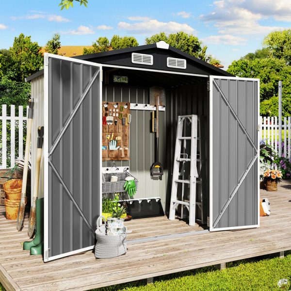 6 ft. W x 4 ft. D Metal Storage Shed - Image 5