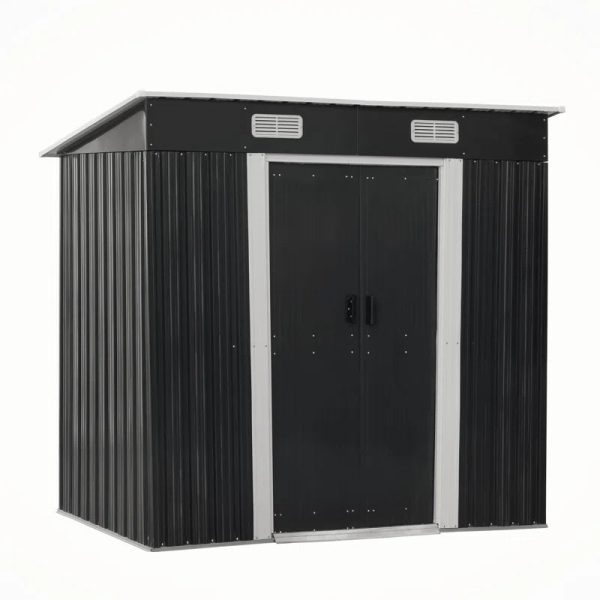 6 ft. W x 4 ft. D Metal Vertical Storage Shed - Image 3