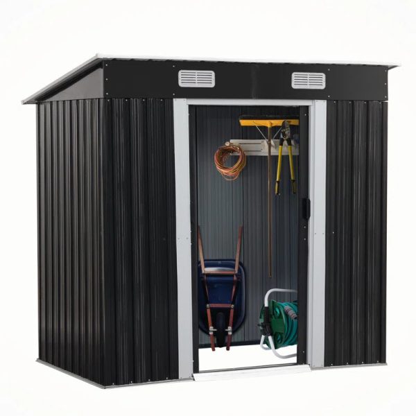 6 ft. W x 4 ft. D Metal Vertical Storage Shed