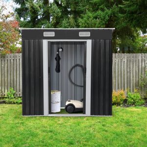 6 ft. W x 4 ft. D Metal Vertical Storage Shed - Image 2