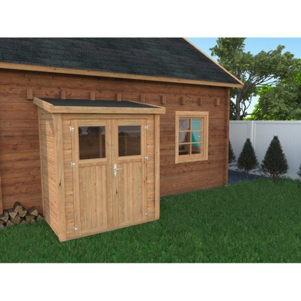 Leisure Season 6 ft. W x 4 ft. D Solid Wood Lean-to Storage Shed - Image 4