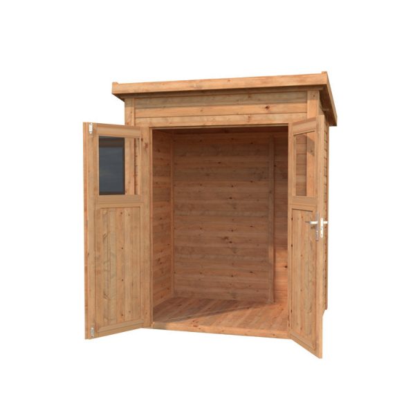 Leisure Season 6 ft. W x 4 ft. D Solid Wood Lean-to Storage Shed - Image 2