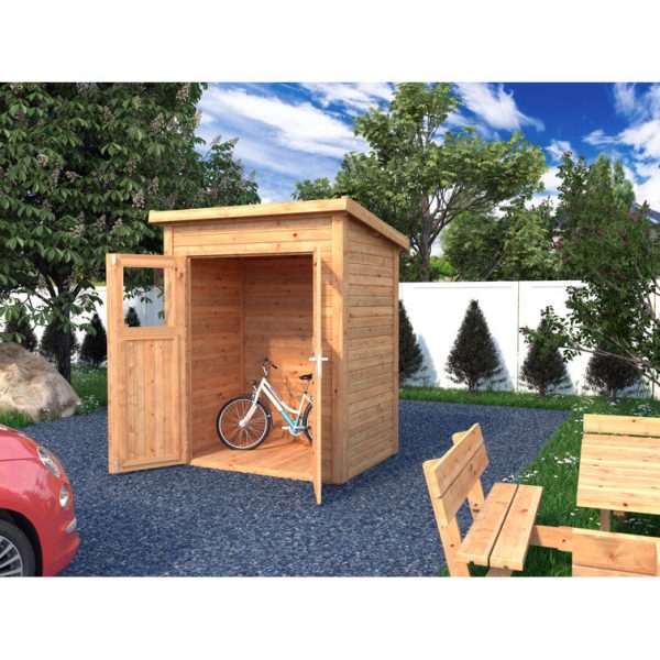 Leisure Season 6 ft. W x 4 ft. D Solid Wood Lean-to Storage Shed - Image 3