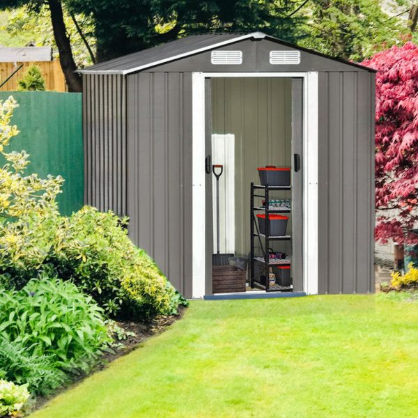 iYofe 6 ft. W x 4 ft. Metal Storage Shed - Image 6