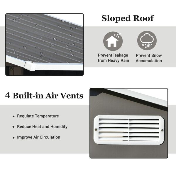 iYofe 6 ft. W x 4 ft. Metal Storage Shed - Image 12