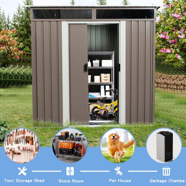 6 ft. W x 5 ft. D Metal Storage Shed - Image 5