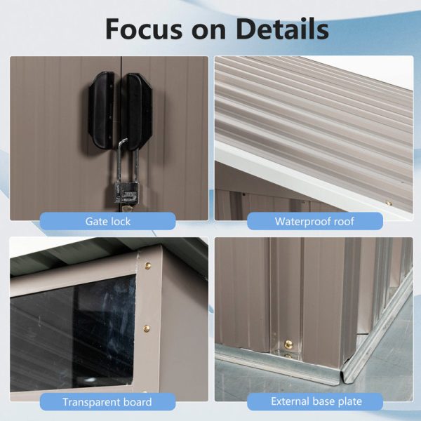 6 ft. W x 5 ft. D Metal Storage Shed - Image 3