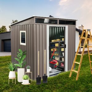 6 ft. W x 5 ft. D Metal Storage Shed