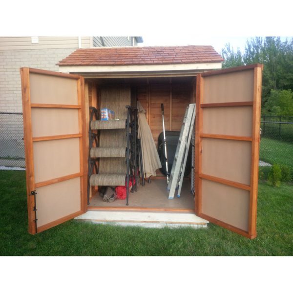 Outdoor Living Today 6 ft. W x 6 ft. D Maximizer Cedar Wood Storage Shed - Image 4