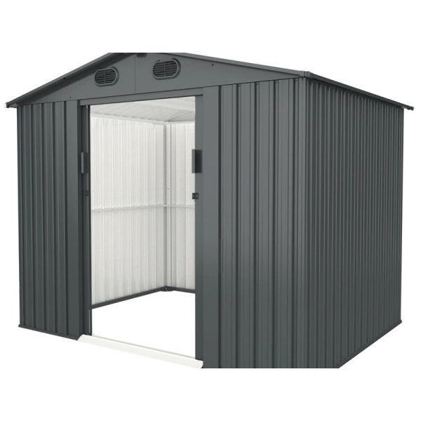 6 ft. W x 8 ft. D Metal Vertical Storage Shed - Image 3