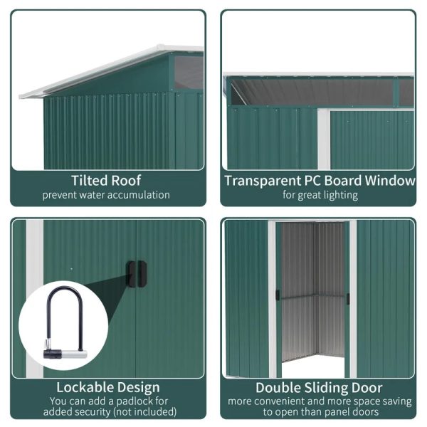 6′ x 8.5′ Garden Storage Shed - Image 6