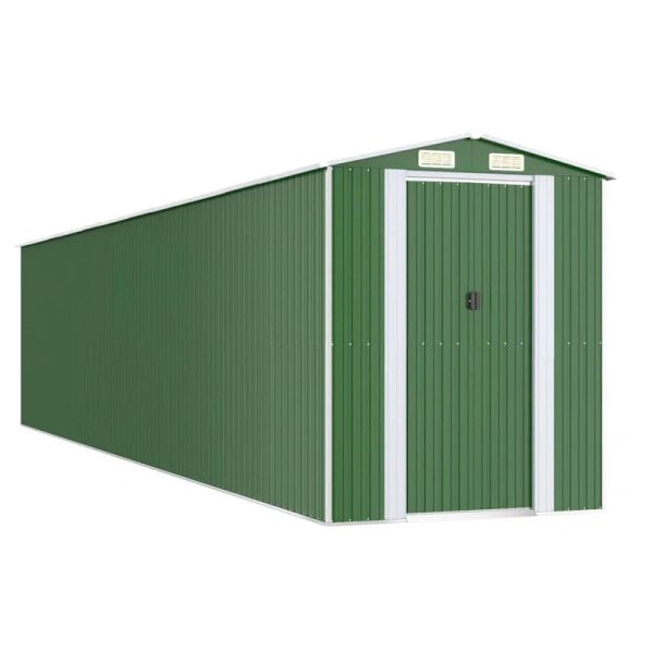 6ft. 4 in. W x 30ft. 9 in. D Galvanized Steel Storage Shed