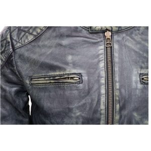 Grayson stone wash Cafe Racer jacket - Image 5