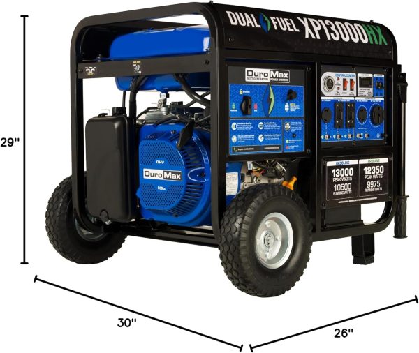 DuroMax 13000 Watt, Tri Fuel Portable Generator, w/ CO Alert - Image 44