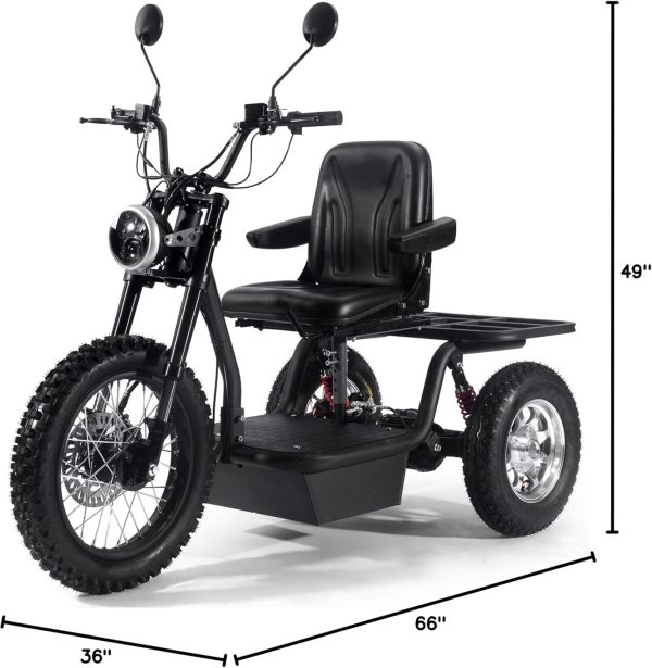 MotoTec Electric Trike 60v 1800w Black - Image 7
