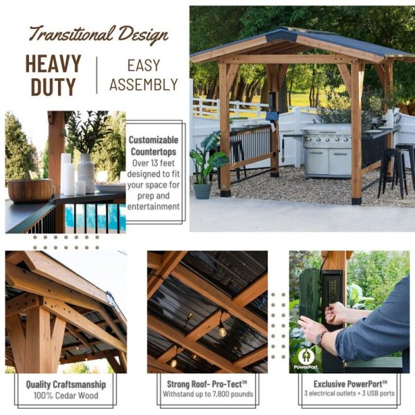 Granada Grill Gazebo with Outdoor Bar - Image 10