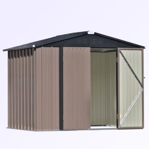 7 ft. 8 in. W x 6 ft. D Metal Storage Shed - Image 6
