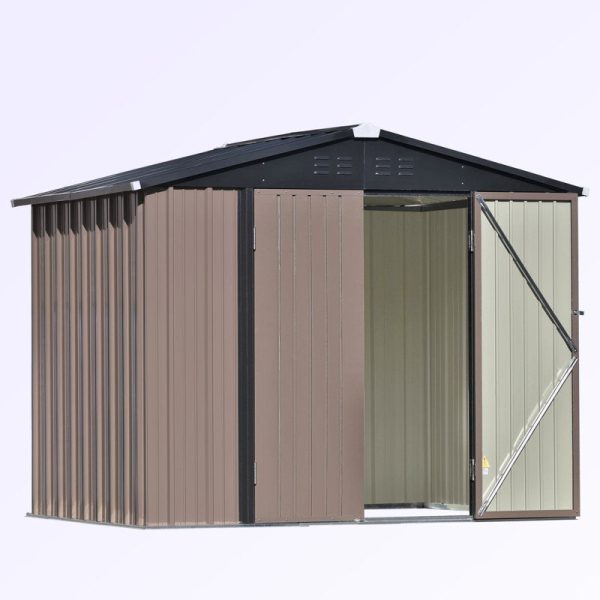 7 ft. 8 in. W x 6 ft. D Metal Storage Shed - Image 6