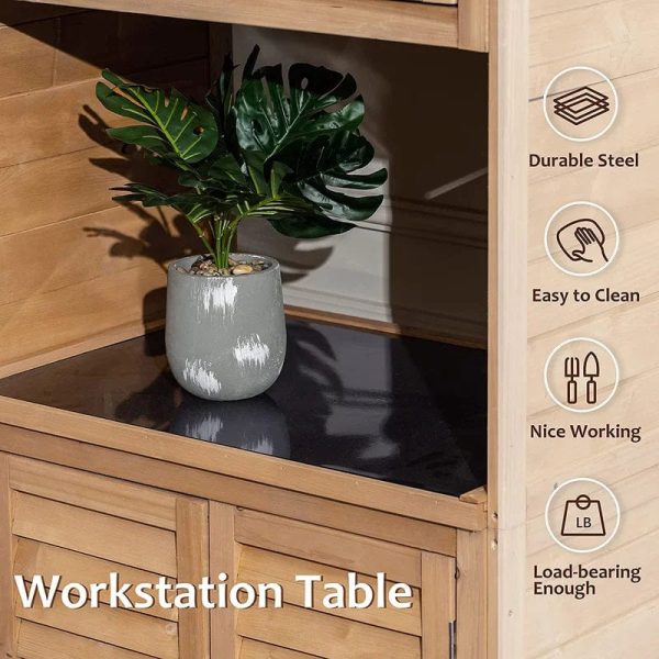 7 ft. W x 1 ft. 5 in. D Wooden Tool Storage Shed - Image 3