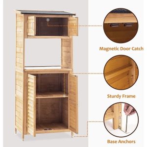 7 ft. W x 1 ft. 5 in. D Wooden Tool Storage Shed - Image 5