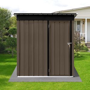 7 ft. W x 4 ft. D Metal Horizontal Storage Shed