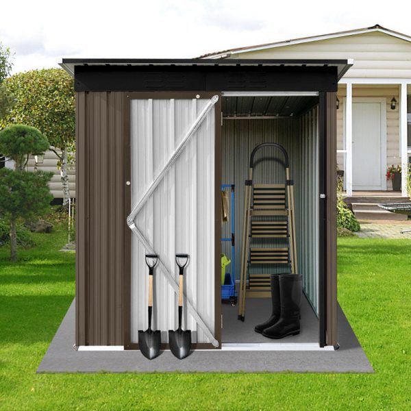 7 ft. W x 4 ft. D Metal Horizontal Storage Shed - Image 2