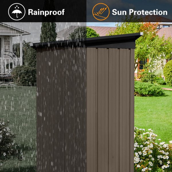 7 ft. W x 4 ft. D Metal Horizontal Storage Shed - Image 3
