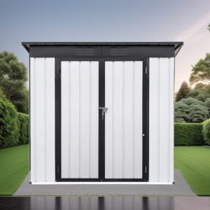 7 ft. W x 4 ft. D Metal Lean-to Storage Shed