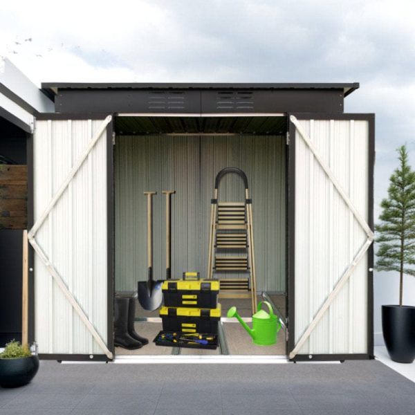 7 ft. W x 4 ft. D Metal Lean-to Storage Shed - Image 3