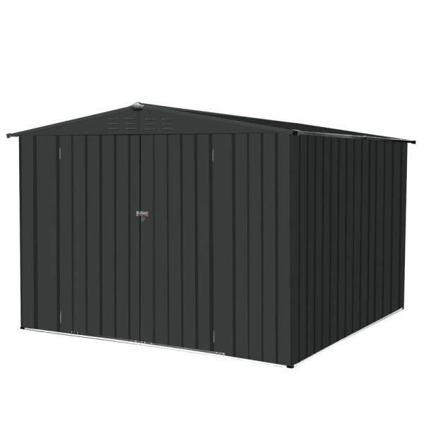 8.06 ft. W x 8.06 ft. D Metal Horizontal Storage Shed - Image 4