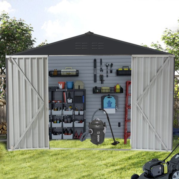 8.06 ft. W x 8.06 ft. D Metal Horizontal Storage Shed - Image 2