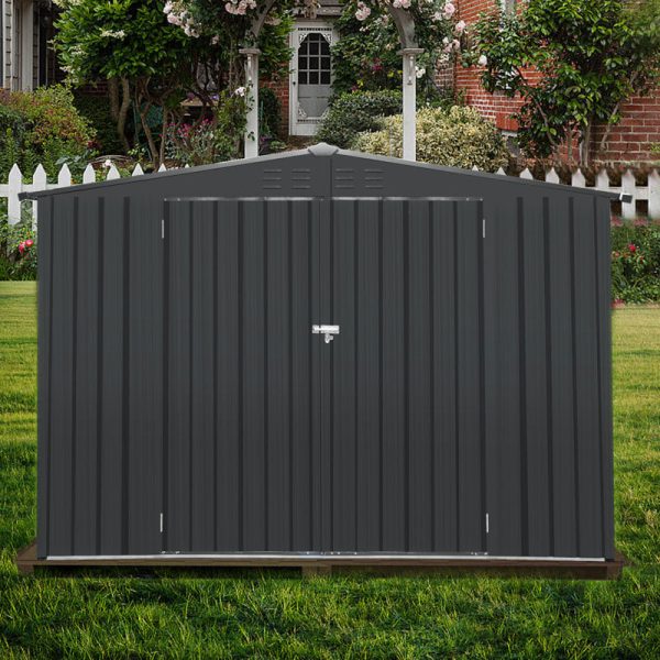 8.06 ft. W x 8.06 ft. D Metal Horizontal Storage Shed