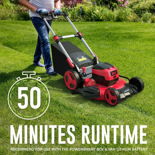 80V 21-inch Self-Propelled  Cordless Lawn Mower with 6.0Ah Battery and Charger - Image 3