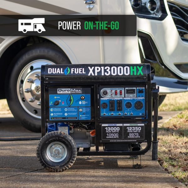 DuroMax 13000 Watt, Tri Fuel Portable Generator, w/ CO Alert - Image 42