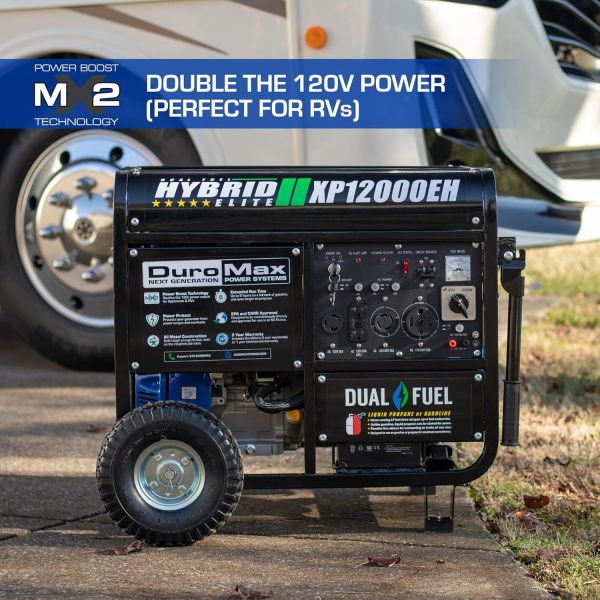 DuroMax XP13000EH Dual Fuel Portable Generator 13000 Watt Gas - Image 5