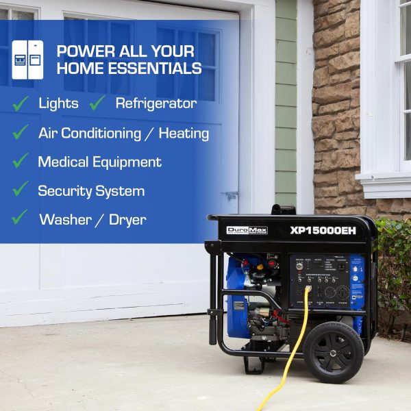 DuroMax XP13000EH Dual Fuel Portable Generator 13000 Watt Gas - Image 11