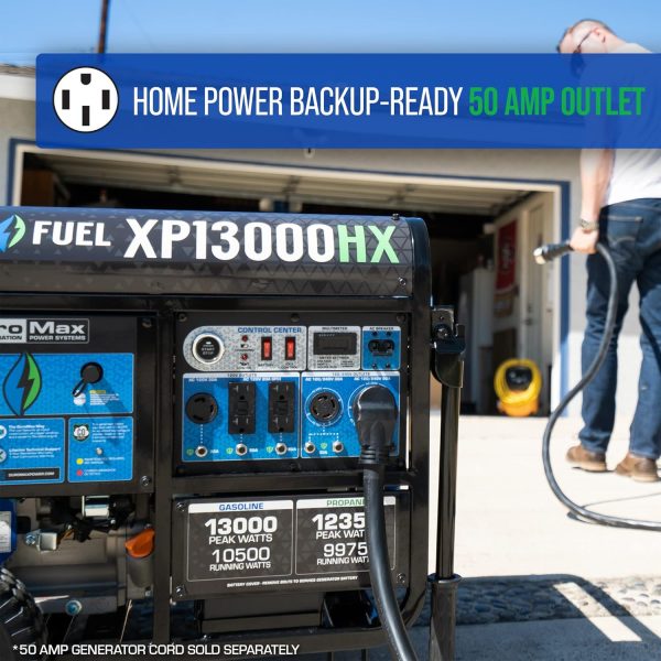 DuroMax 13000 Watt, Tri Fuel Portable Generator, w/ CO Alert - Image 36