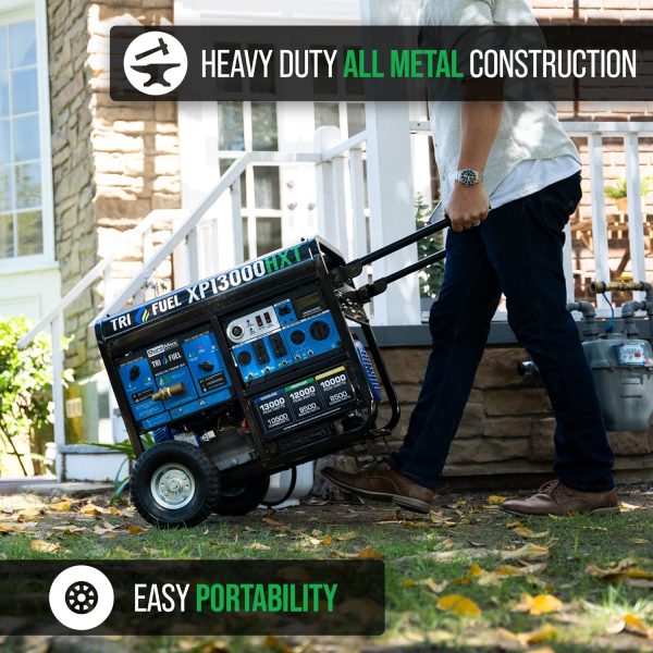 DuroMax 13000 Watt, Tri Fuel Portable Generator, w/ CO Alert - Image 28