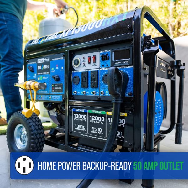 DuroMax 13000 Watt, Tri Fuel Portable Generator, w/ CO Alert - Image 24