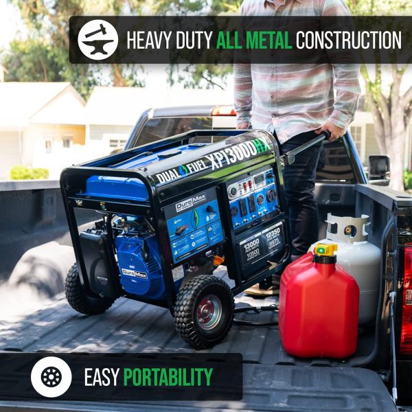 DuroMax 13000 Watt, Tri Fuel Portable Generator, w/ CO Alert - Image 40